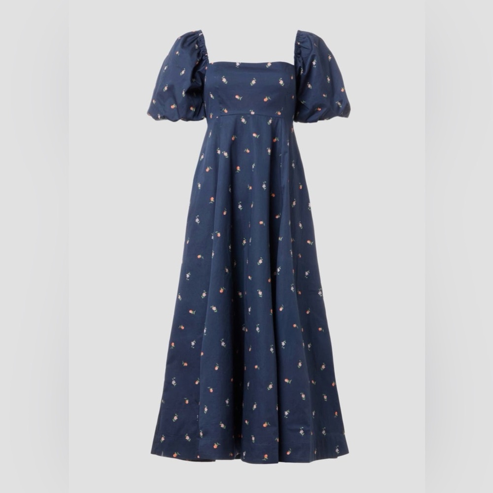 Hill House Navy Floral Midi Dress